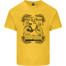 The Golden Age of Bicycles Cyclist Cycling Mens Cotton T-Shirt Tee Top Yellow