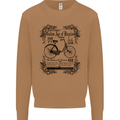 The Golden Age of Bicycles Cyclist Cycling Mens Sweatshirt Jumper Caramel Latte