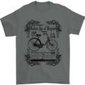 The Golden Age of Bicycles Cyclist Cycling Mens T-Shirt Cotton Gildan Charcoal