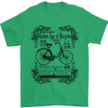 The Golden Age of Bicycles Cyclist Cycling Mens T-Shirt Cotton Gildan Irish Green