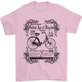 The Golden Age of Bicycles Cyclist Cycling Mens T-Shirt Cotton Gildan Light Pink