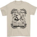 The Golden Age of Bicycles Cyclist Cycling Mens T-Shirt Cotton Gildan Sand