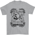 The Golden Age of Bicycles Cyclist Cycling Mens T-Shirt Cotton Gildan Sports Grey