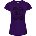 The Golden Age of Bicycles Cyclist Cycling Womens Petite Cut T-Shirt Purple