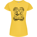 The Golden Age of Bicycles Cyclist Cycling Womens Petite Cut T-Shirt Yellow