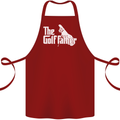 The Golfather Funny Golfer Golf Fathers Day Cotton Apron 100% Organic Maroon