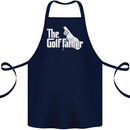The Golfather Funny Golfer Golf Fathers Day Cotton Apron 100% Organic Navy Blue