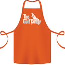 The Golfather Funny Golfer Golf Fathers Day Cotton Apron 100% Organic Orange