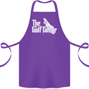 The Golfather Funny Golfer Golf Fathers Day Cotton Apron 100% Organic Purple
