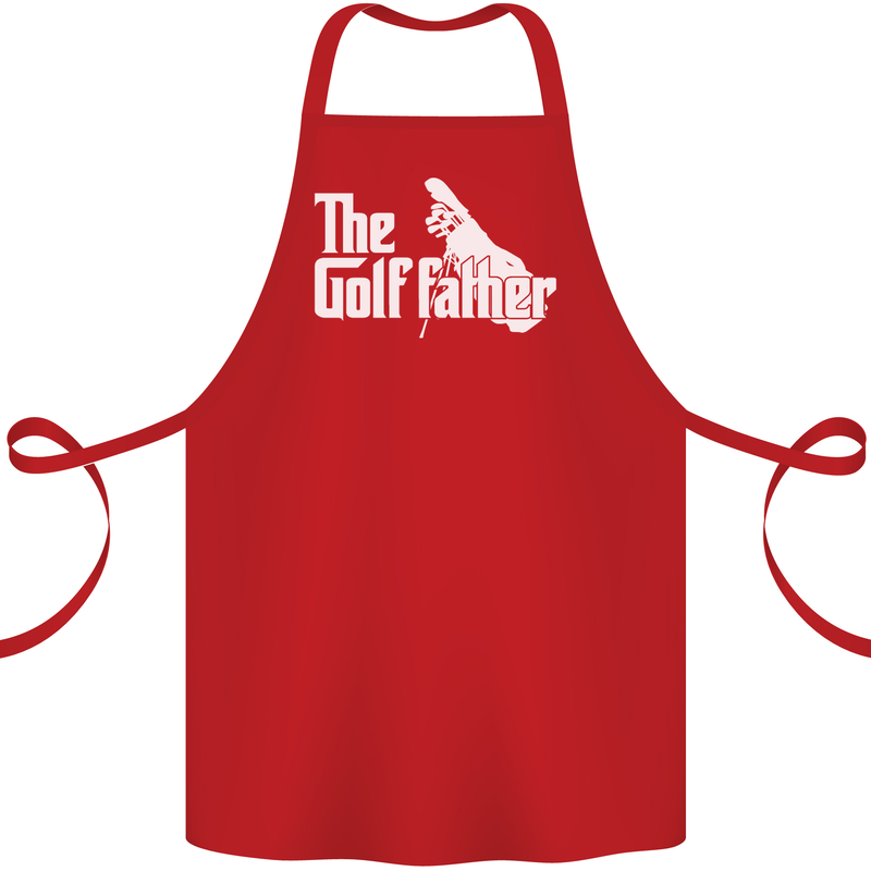 The Golfather Funny Golfer Golf Fathers Day Cotton Apron 100% Organic Red