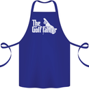 The Golfather Funny Golfer Golf Fathers Day Cotton Apron 100% Organic Royal Blue