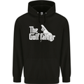 The Golfather Funny Golfer Golf Fathers Day Mens 80% Cotton Hoodie Black
