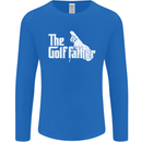 The Golfather Funny Golfer Golf Fathers Day Mens Long Sleeve T-Shirt Royal Blue