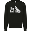 The Golfather Funny Golfer Golf Fathers Day Mens Sweatshirt Jumper Black