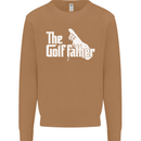 The Golfather Funny Golfer Golf Fathers Day Mens Sweatshirt Jumper Caramel Latte