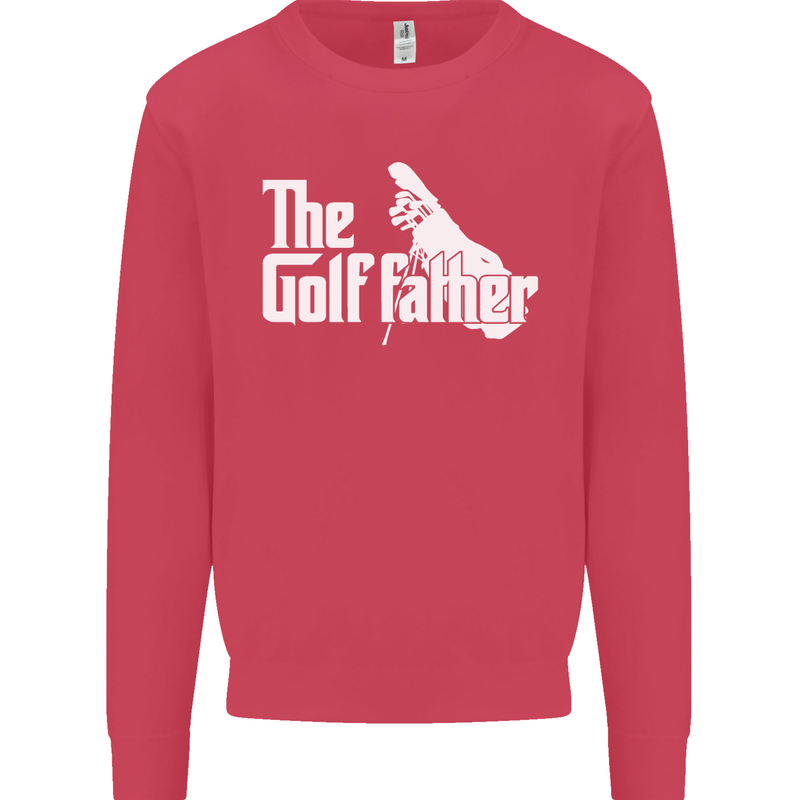 The Golfather Funny Golfer Golf Fathers Day Mens Sweatshirt Jumper Heliconia