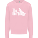 The Golfather Funny Golfer Golf Fathers Day Mens Sweatshirt Jumper Light Pink