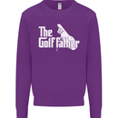 The Golfather Funny Golfer Golf Fathers Day Mens Sweatshirt Jumper Purple