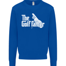 The Golfather Funny Golfer Golf Fathers Day Mens Sweatshirt Jumper Royal Blue
