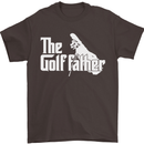 The Golfather Funny Golfer Golf Fathers Day Mens T-Shirt Cotton Gildan Dark Chocolate