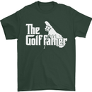 The Golfather Funny Golfer Golf Fathers Day Mens T-Shirt Cotton Gildan Forest Green