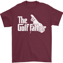 The Golfather Funny Golfer Golf Fathers Day Mens T-Shirt Cotton Gildan Maroon