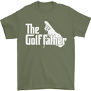 The Golfather Funny Golfer Golf Fathers Day Mens T-Shirt Cotton Gildan Military Green