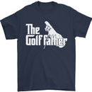 The Golfather Funny Golfer Golf Fathers Day Mens T-Shirt Cotton Gildan Navy Blue