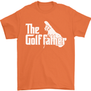 The Golfather Funny Golfer Golf Fathers Day Mens T-Shirt Cotton Gildan Orange