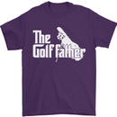 The Golfather Funny Golfer Golf Fathers Day Mens T-Shirt Cotton Gildan Purple