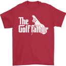 The Golfather Funny Golfer Golf Fathers Day Mens T-Shirt Cotton Gildan Red