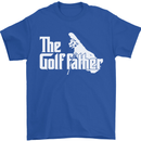 The Golfather Funny Golfer Golf Fathers Day Mens T-Shirt Cotton Gildan Royal Blue
