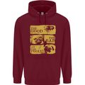 The Good the Bad the Pugly Funny Pug Childrens Kids Hoodie Maroon