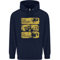 The Good the Bad the Pugly Funny Pug Childrens Kids Hoodie Navy Blue