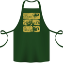 The Good the Bad the Pugly Funny Pug Cotton Apron 100% Organic Forest Green