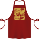 The Good the Bad the Pugly Funny Pug Cotton Apron 100% Organic Maroon