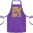 The Good the Bad the Pugly Funny Pug Cotton Apron 100% Organic Purple