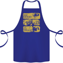 The Good the Bad the Pugly Funny Pug Cotton Apron 100% Organic Royal Blue