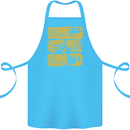 The Good the Bad the Pugly Funny Pug Cotton Apron 100% Organic Turquoise