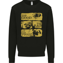 The Good the Bad the Pugly Funny Pug Kids Sweatshirt Jumper Black