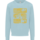 The Good the Bad the Pugly Funny Pug Kids Sweatshirt Jumper Light Blue