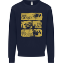 The Good the Bad the Pugly Funny Pug Kids Sweatshirt Jumper Navy Blue
