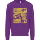 The Good the Bad the Pugly Funny Pug Kids Sweatshirt Jumper Purple