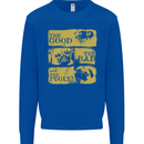 The Good the Bad the Pugly Funny Pug Kids Sweatshirt Jumper Royal Blue