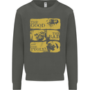 The Good the Bad the Pugly Funny Pug Kids Sweatshirt Jumper Storm Grey