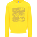 The Good the Bad the Pugly Funny Pug Kids Sweatshirt Jumper Yellow