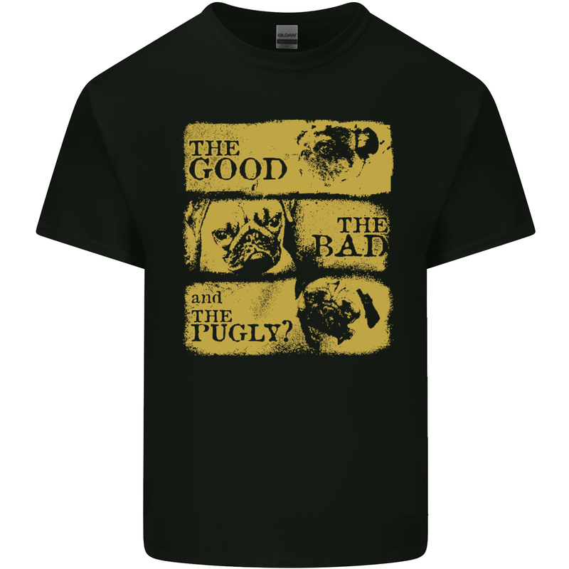 The Good the Bad the Pugly Funny Pug Kids T-Shirt Childrens Black