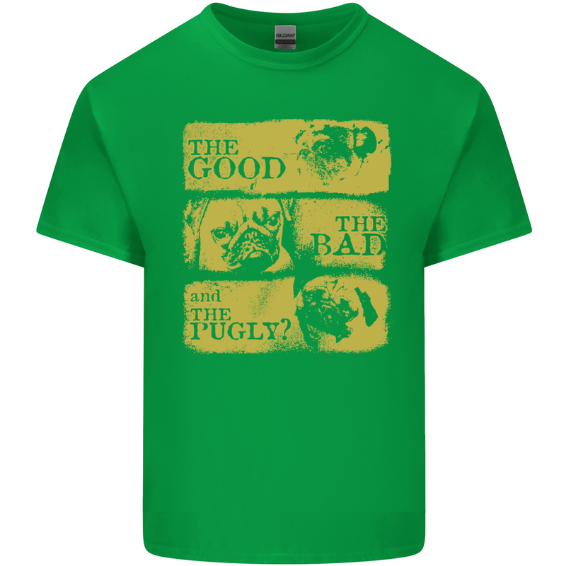 The Good the Bad the Pugly Funny Pug Kids T-Shirt Childrens Irish Green