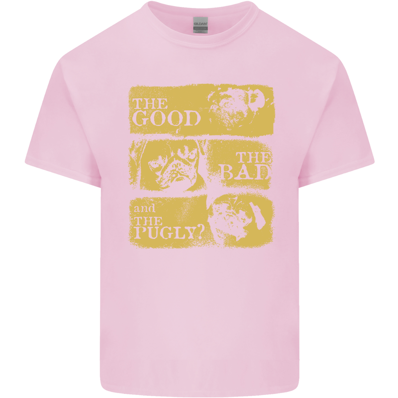 The Good the Bad the Pugly Funny Pug Kids T-Shirt Childrens Light Pink