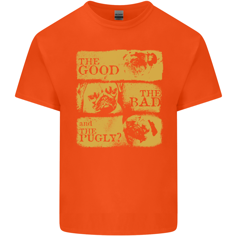 The Good the Bad the Pugly Funny Pug Kids T-Shirt Childrens Orange